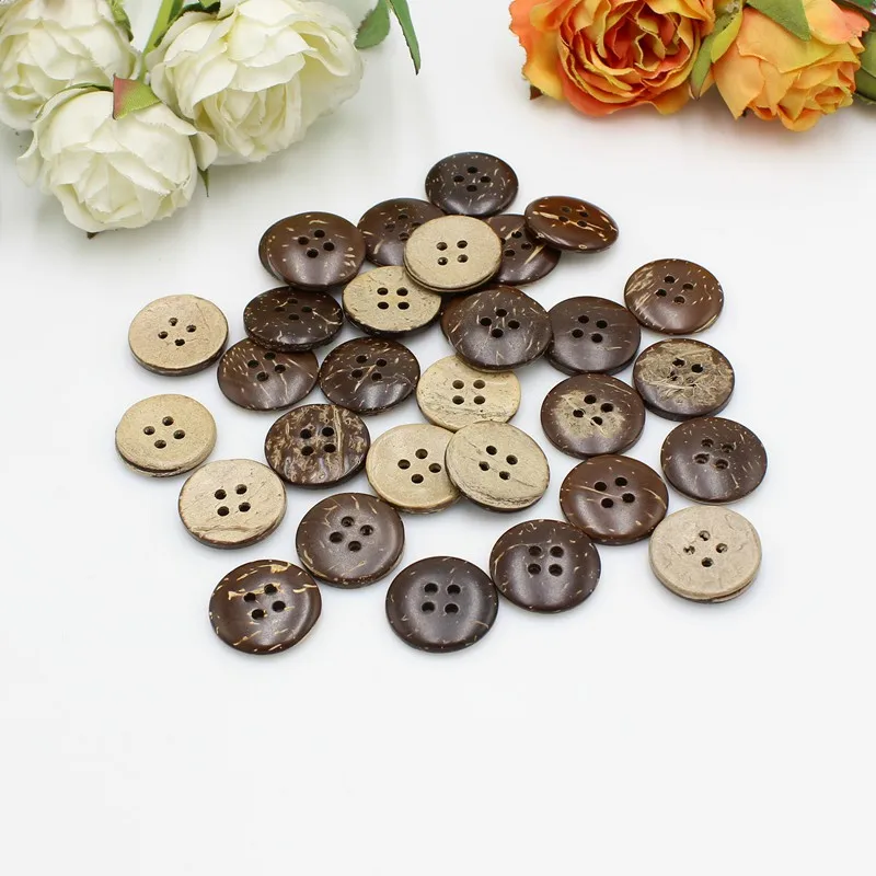 10-50pcs 9mm-30mm Natural Coconut Shell Buttons for DIY Handmade Decor Craft Scrapbooking Clothes Sewing Supplies Round buttons