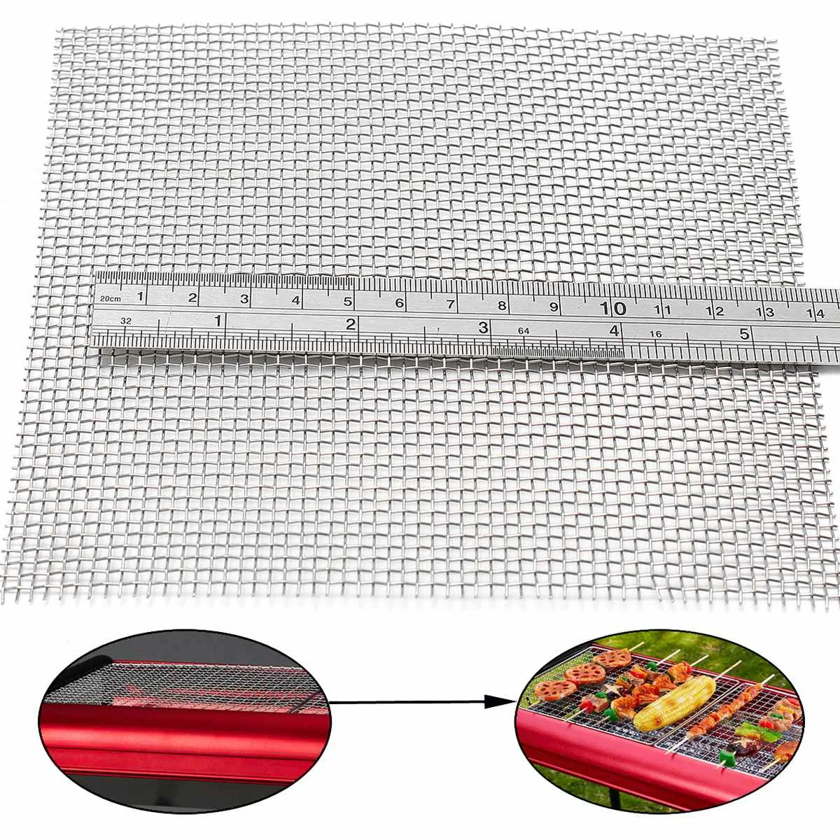 1PC 15x15cm high temperature resistant 10 mesh woven mesh screen filter 304 stainless steel