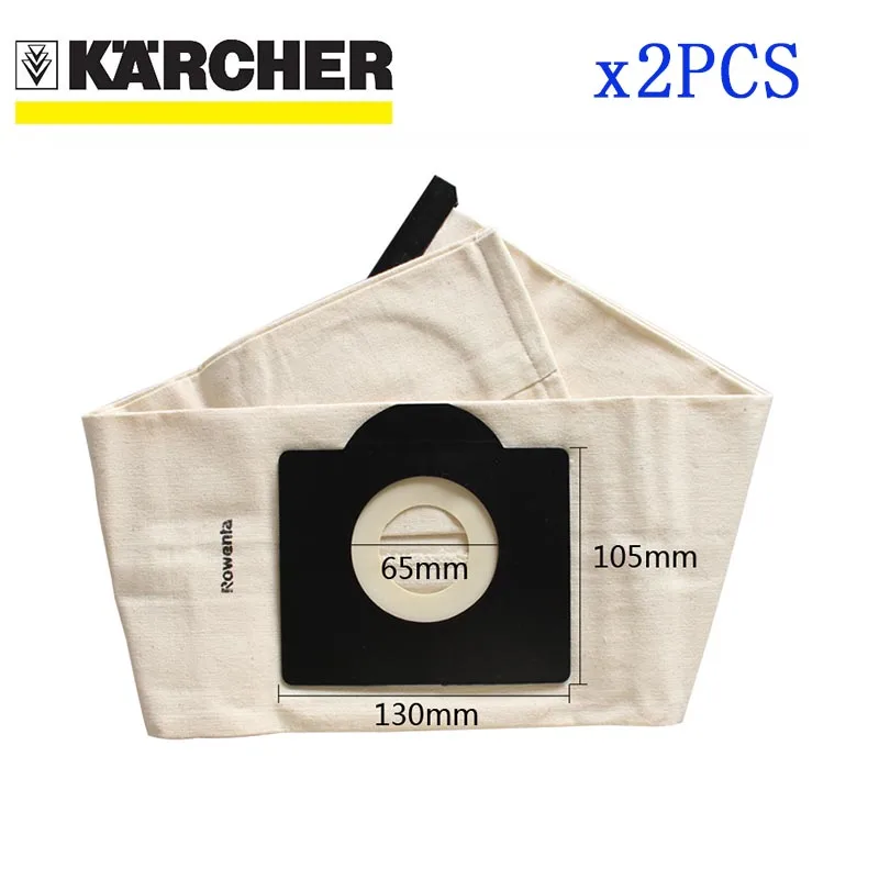 Washable Karcher WD3 dust bags cloth WD3300 MV3 SE4001 SE4002 6.959-130 A2200 A2500 A2600 A2900 A3100 Vacuum cleaner bags