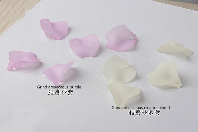 Candy colored petals Pendant Earrings ear clip ear Earrings hook DIY hand made ear jewelry material package accessories