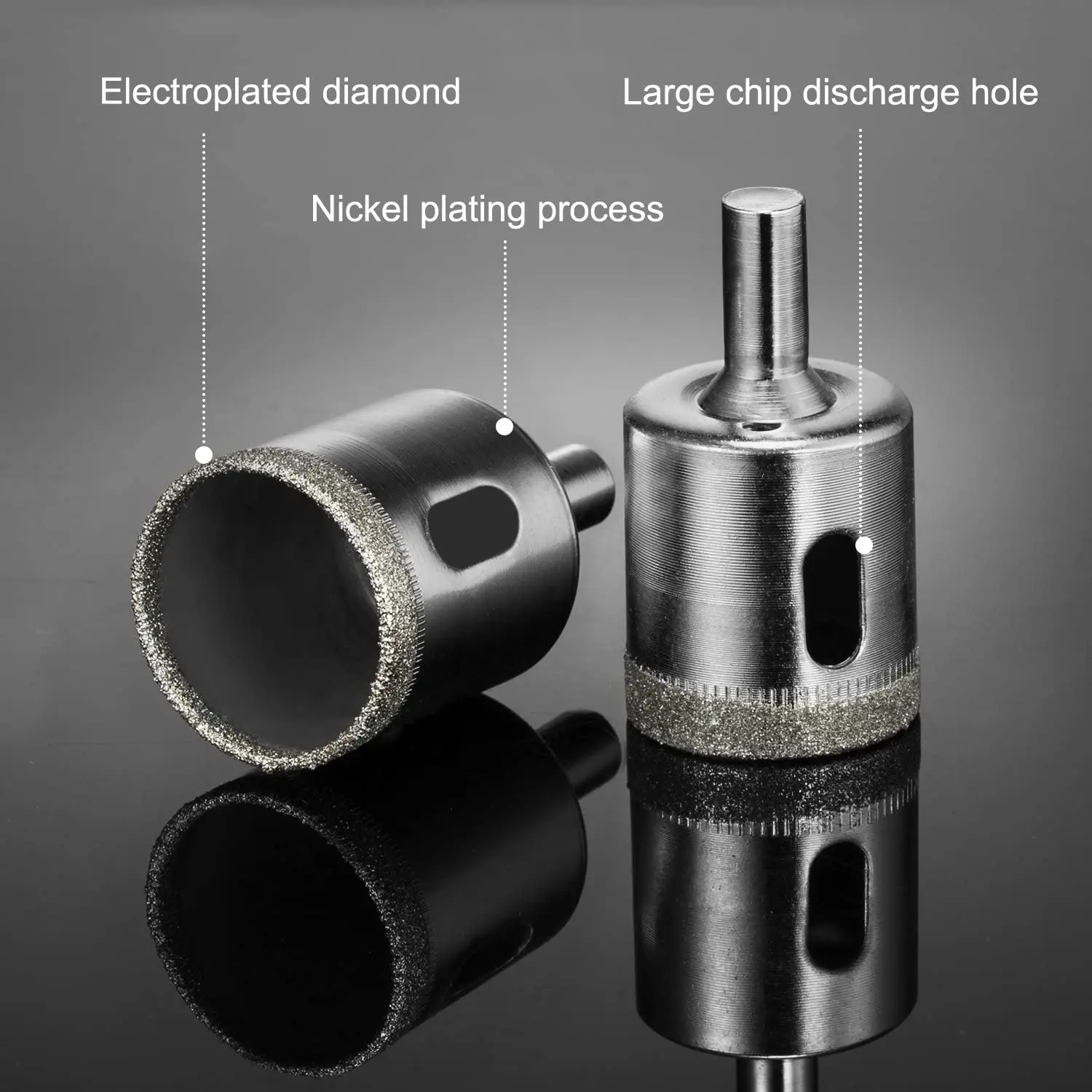 15PCS Diamond Drill Bits Tile Hole Saw Remover Tools for Ceramic Glass Porcelain Granite Stone Hollow Core Drill Bit Set 6-50mm