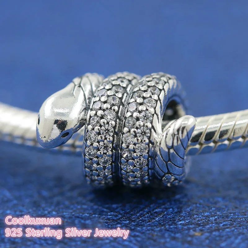 

Sparkling Wrapped Snake Charm Original 100% 925 Sterling Silver beads Fits Pandora bracelets Jewelry Making