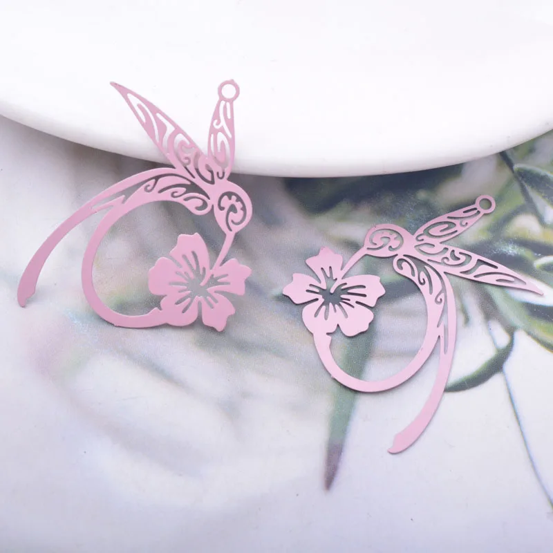 30 Stück AB6743 3,1*2,9cm Messing Bemalte Niedliche Tier-Kolibri-Anhänger DIY Schmuck Ohrring-Zubehör – Detail 5