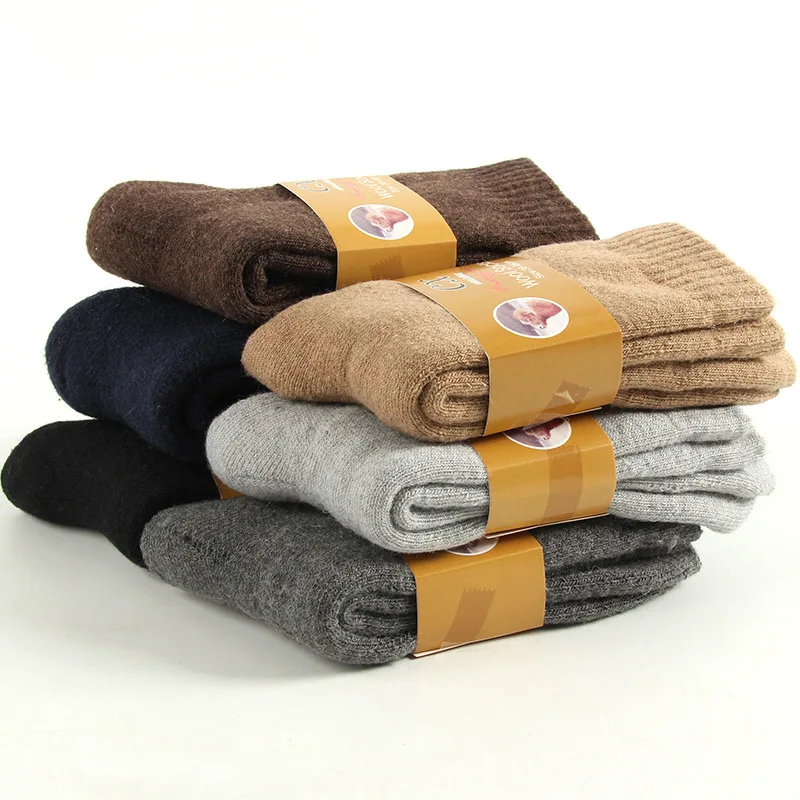 Winter Wamer Socks Men Thicken Thermal Wool Cashmere Snow Warm Socks Seamless Terry Boots Floor Sleeping Socks for Mens