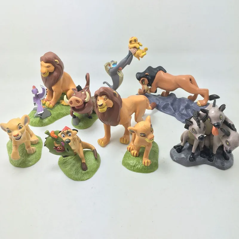 9Pcs/Set The Lion King Figures Simba Mufasa Nala Hyenas Timon Pumbaa Sarabi Sarafina Scar PVC Action Figure Dolls Toys