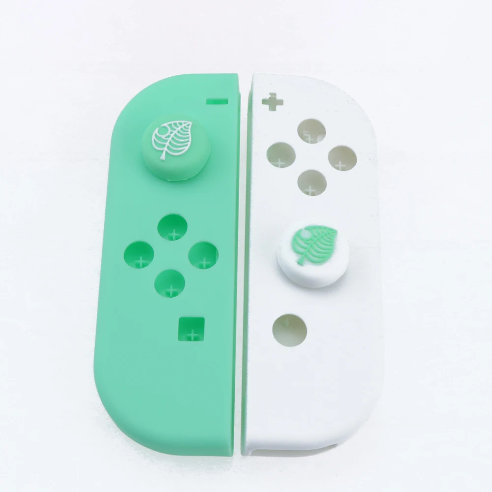 YuXi for Nintend Switch NS Joy-Con Replacement Housing Shell Case for JoyCons Controller Cover Green White Repair Parts