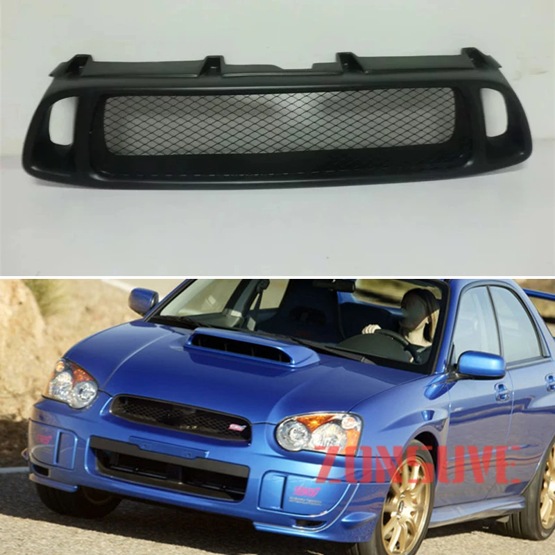 Use For Subaru Impreza WRX 2004 Year Refitt Front Center Racing Grille Cover Accessorie Body Kit