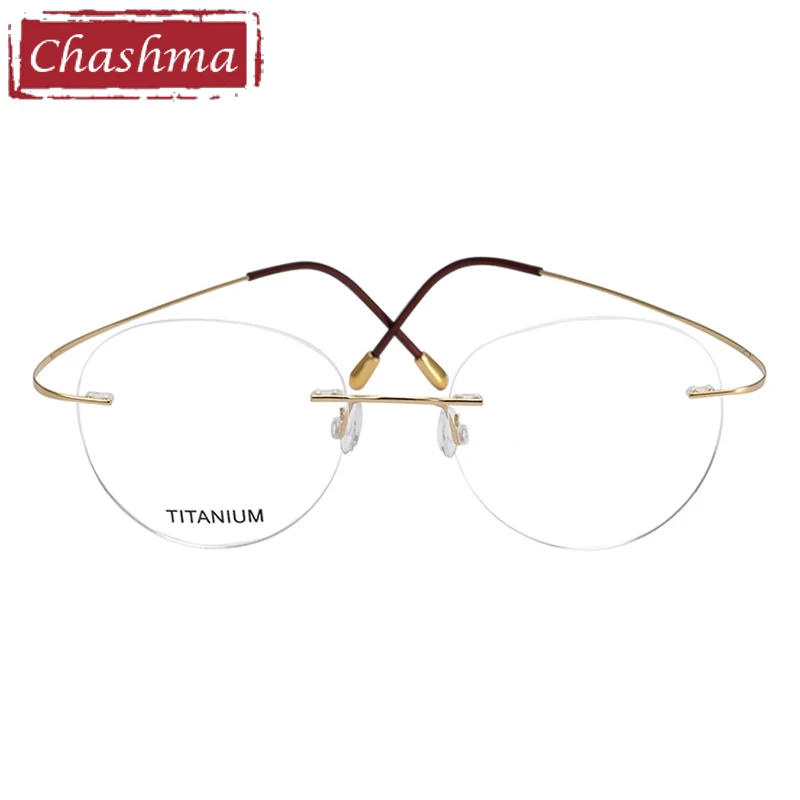 2 g Men Round Prescription Eyeglasses Graduation Lenses Light Optical Frames Rimless Titanium Glass for Women