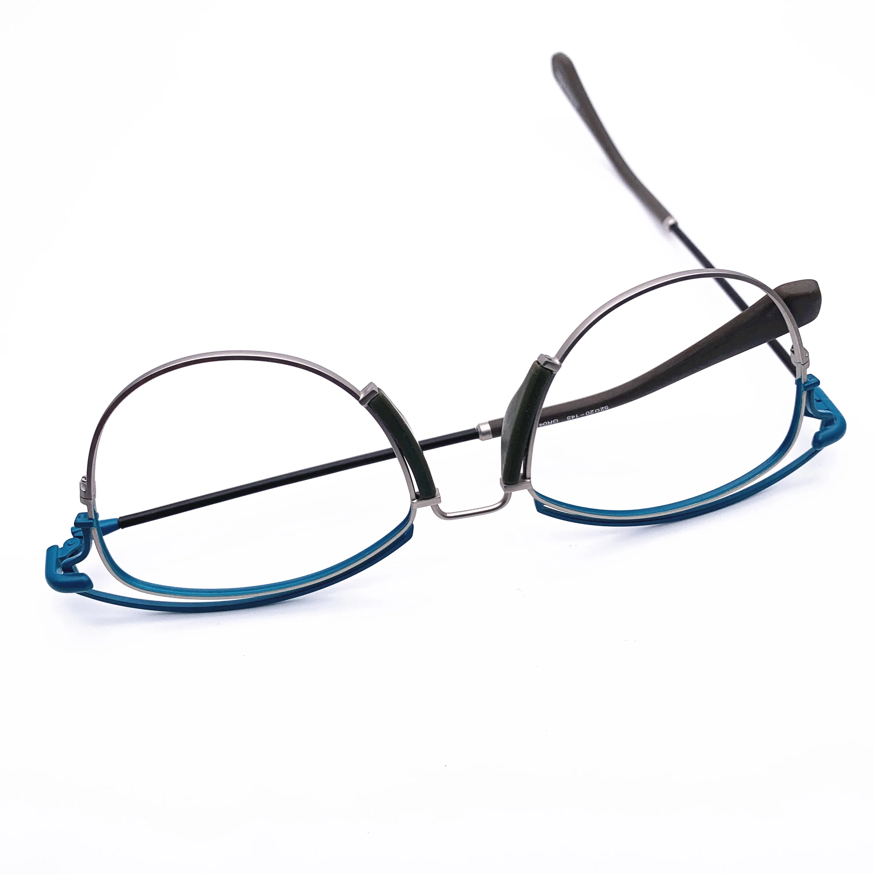 Belight Optical New Arrival Two-Dimensional Design Metal Glasses Cat Eye Prescription Eyeglasses Retro Frame Eyewear GR047