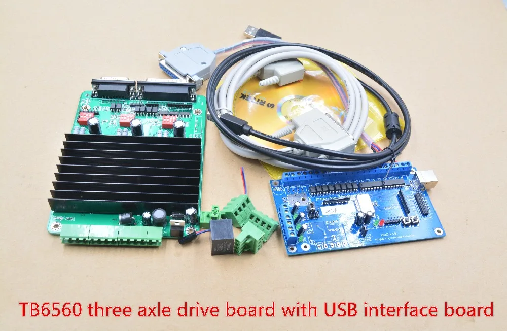 

engraving machine USB interface card withTB6560 three axis driver board for DIY CNC controller 1set