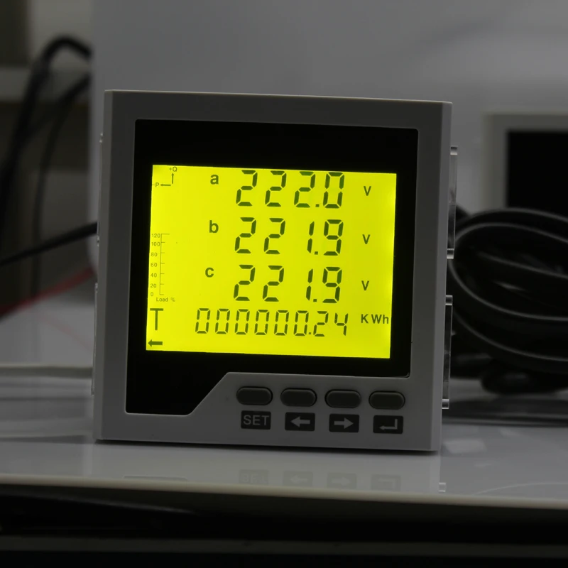 Imagem -05 - Painel Medidor de Kwh de Fases 100a1000a com Função de Energia Clara com Comunicação Rs485 com Sensor de Braçadeira Medidor Multifuncional