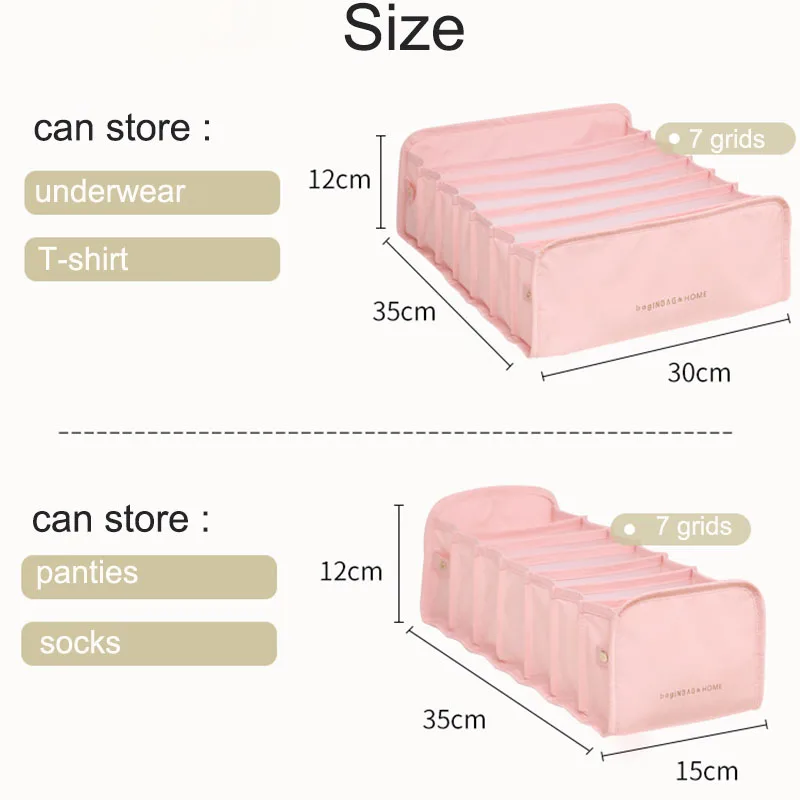 Foldable Underwear Storage Socks Organizer Box Rangement Tiroir Bra Organizer Opbergbox Drawer Dividers Organizador Closet