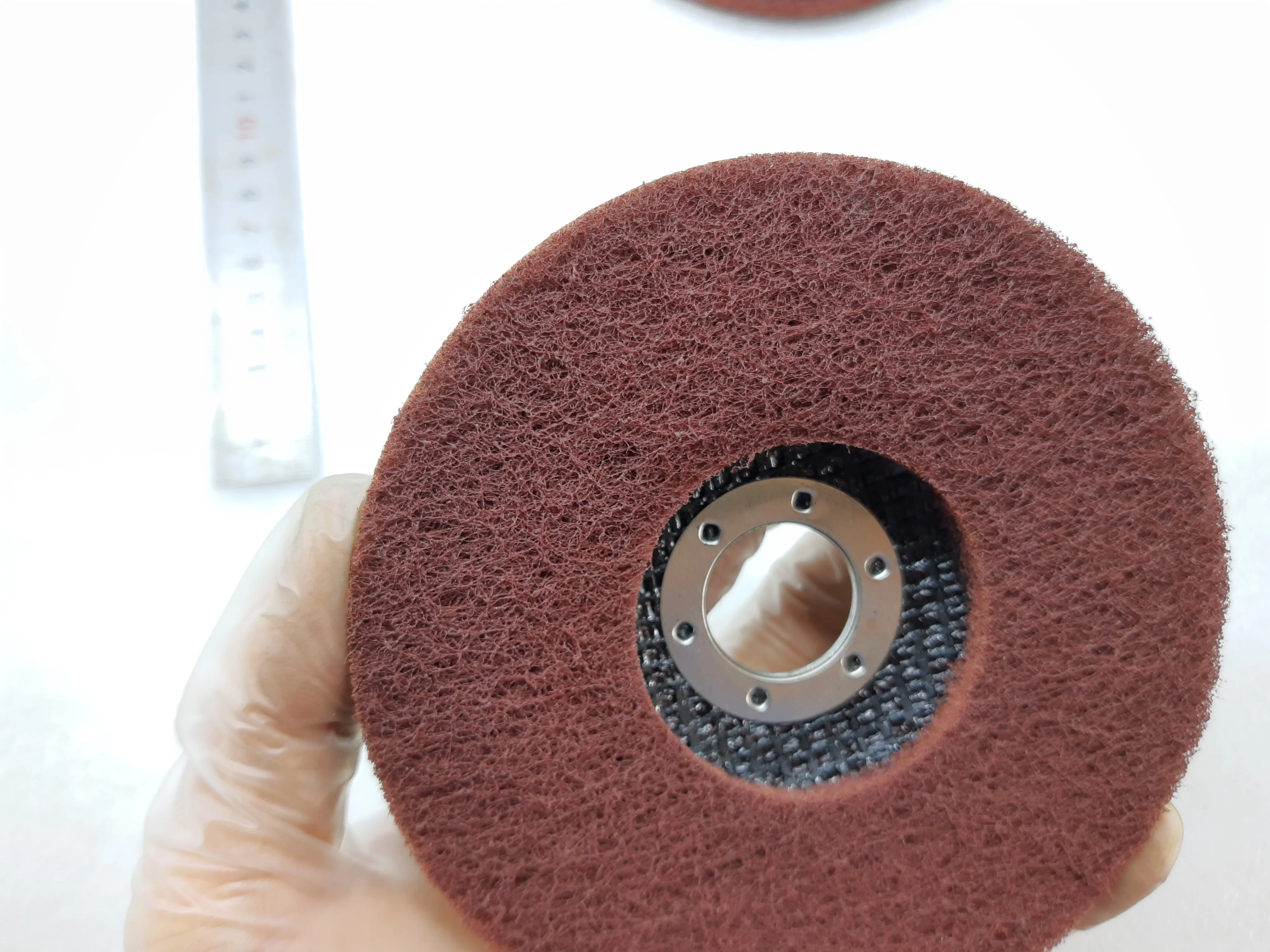 5 قطعة 5 "نايلون إطارات لامعة OD125 * ID22mm غير المنسوجة جلخ تلميع القرص زاوية طاحونة أدوات الانتهاء من المعادن