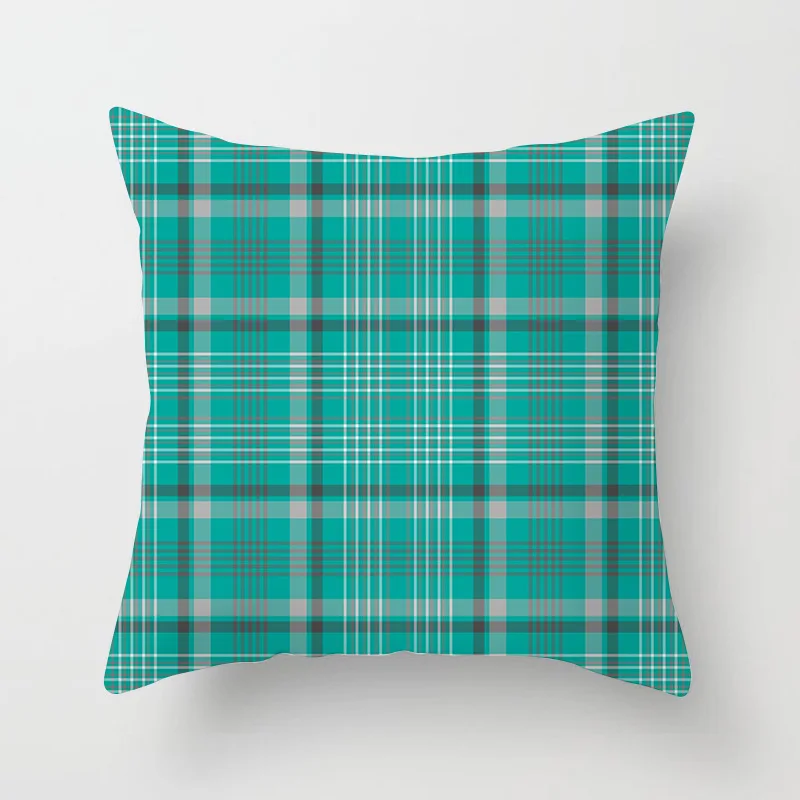 Scottish Red Plaids Pillow Cushion Cover Home Decor Geometric Pillowcase Hot Modern Nordic Fashion Christmas Sofa Throw Pillows