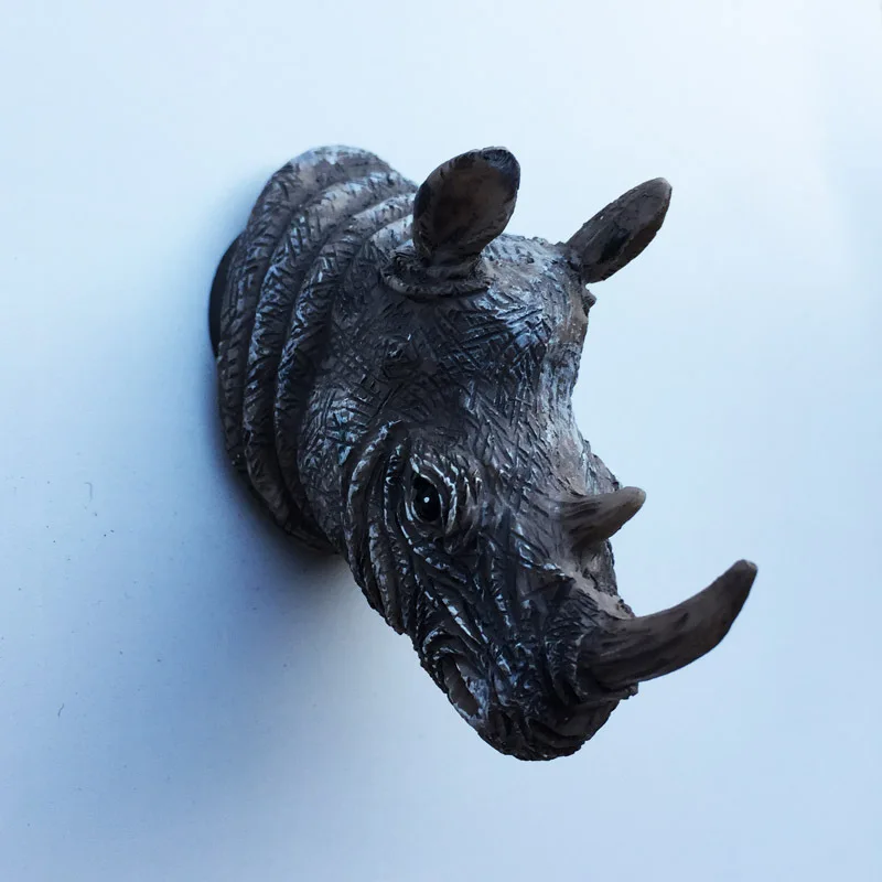 Kenya Decorative Magnets Souvenirs Lion Zebra Orangutan Hippo Leopard Rhinoceros Animal Head Figurines 3d Resin Magnet Fridge