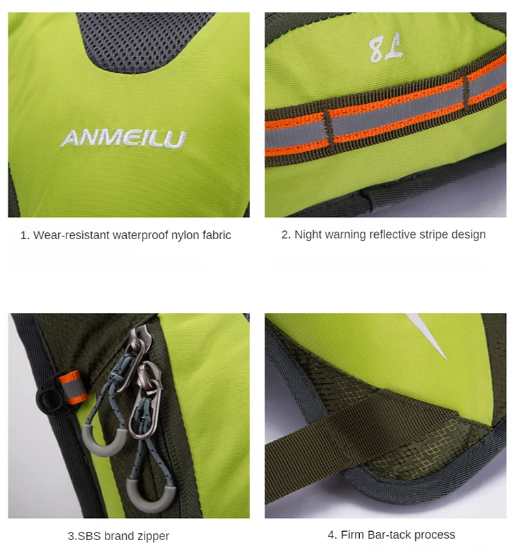 Wandern Trink Laufen Rucksack Männer 5L Camping Mit Wasser Flasche MTB Radfahren Rucksäcke männer Atmungsaktive Marathon Tasche Ausrüstung – Detail 13