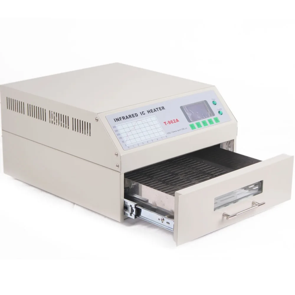 220V 1500W Small Drawer Type Reflow Soldering Machine, Infrared Reflow Oven, LED Soldering Machine