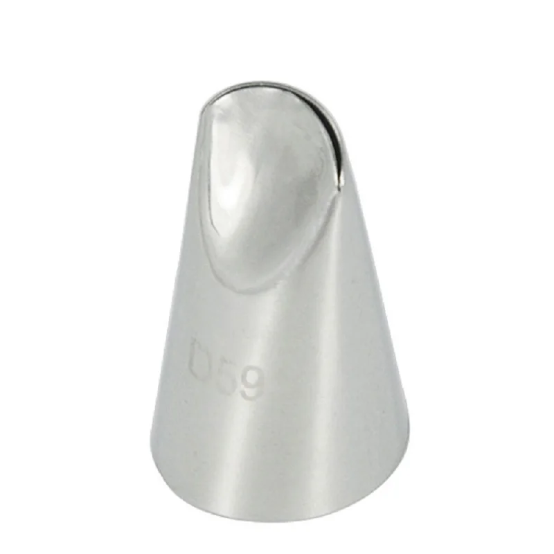 MRF 1PCS Stainless Steel 18/8 Cake Decorating Small Ruffle Piping Nozzle, Cupcakes Dessert Icing Tips #D59