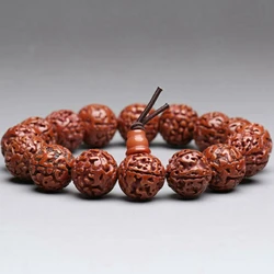 12-14mm Old Polish Rudraksha seeds Tibetan Buddhism Amulet Bracelet