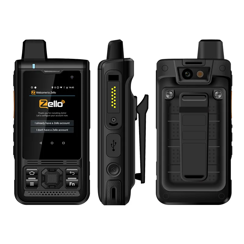 Uniwa b8000 ip68 impermeável poc walkie talkie 2.4 android android tela de toque android 8.1 quad core 8gm rom 4000mah nfc alto-falante 4g lte