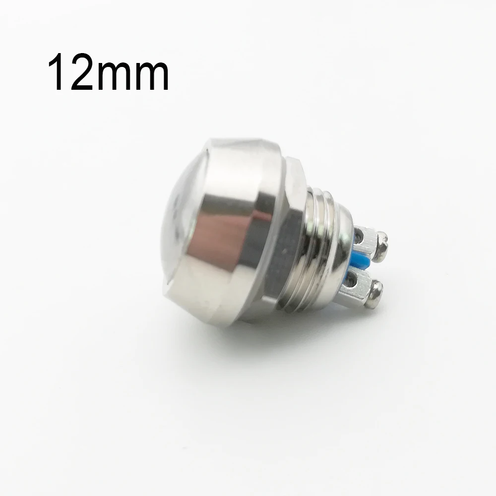 Śruba elektroniczny inteligentny przełącznik metalowy ciśnienie wodoodporny chwilowy przycisk mocujący 12v 240v przełączniki 12/16/19/22mm — zdjęcie 5
