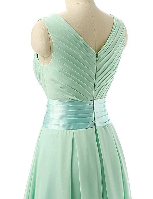 Angelsbridep V-Neck Chiffon Homecoming Dress Sexy Above Knee Cocktail Dress Plus Size Pleat With Sash Mini 8th Grade Party Gowns