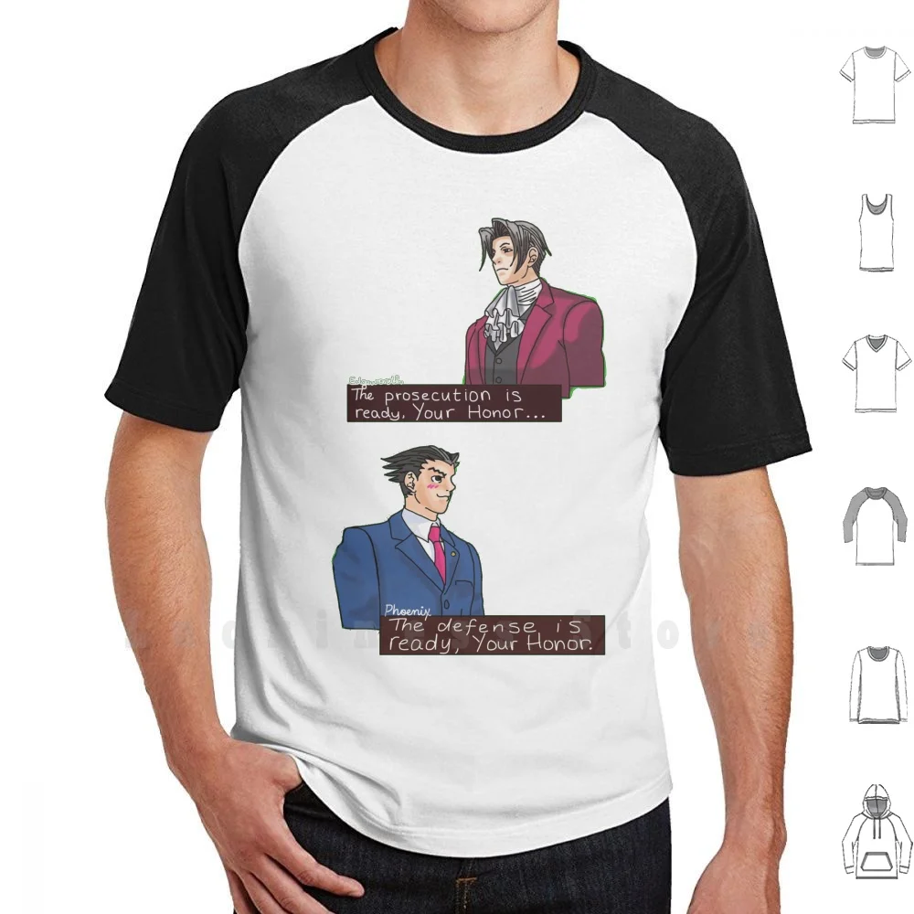 Ace Attorney Lawyers T Shirt Print For Men Cotton New Cool Tee Phoenix Wright Ace Attorney Miles Edgeworth Wrightworth