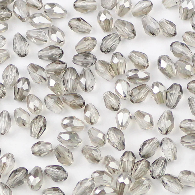 UPGFNK 3*5mm 100pcs Water droplet pear shaped Austrian crystals beads Teardrop loose Glass beads Jewelry Making DIY bracelet