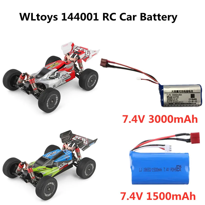 Toys Car Battery 7.4V 1500mAh / 7.4V  3000mAh For 144001 RC  Car 144001 Car Battery Acessories