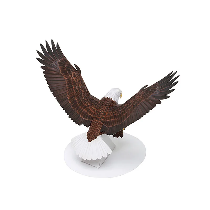 Bald Eagle Folding Origami Art Mini Cute 3D Paper Model Papercraft Animal Figure DIY Kids Adult Handmade Craft Toys QD-248