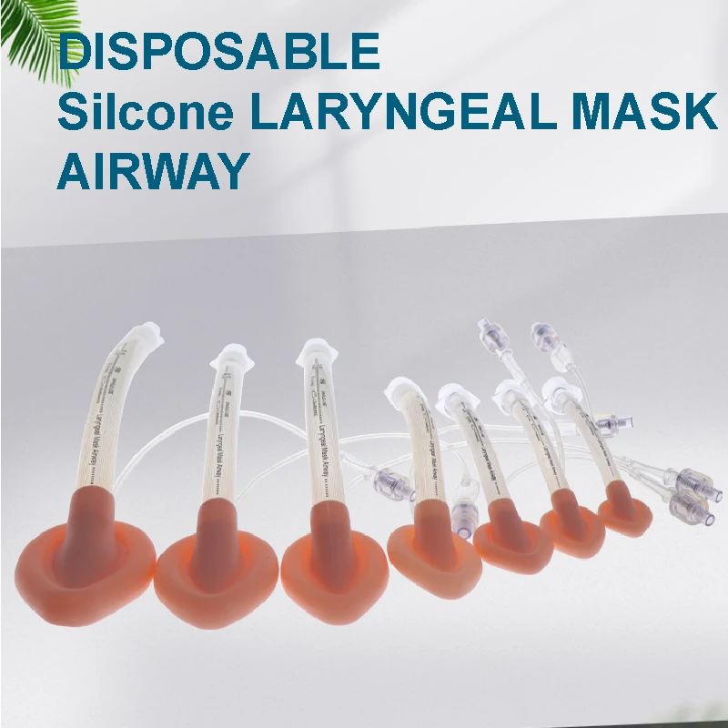 Canack 7pcs/1pc Disposable Silicone Laryngeal Mask Airway For Kids Adults Size 1.0\\1.5 \\2.0 \\2.5 \\3.0 \\4.0 \\5.0 Sterile New