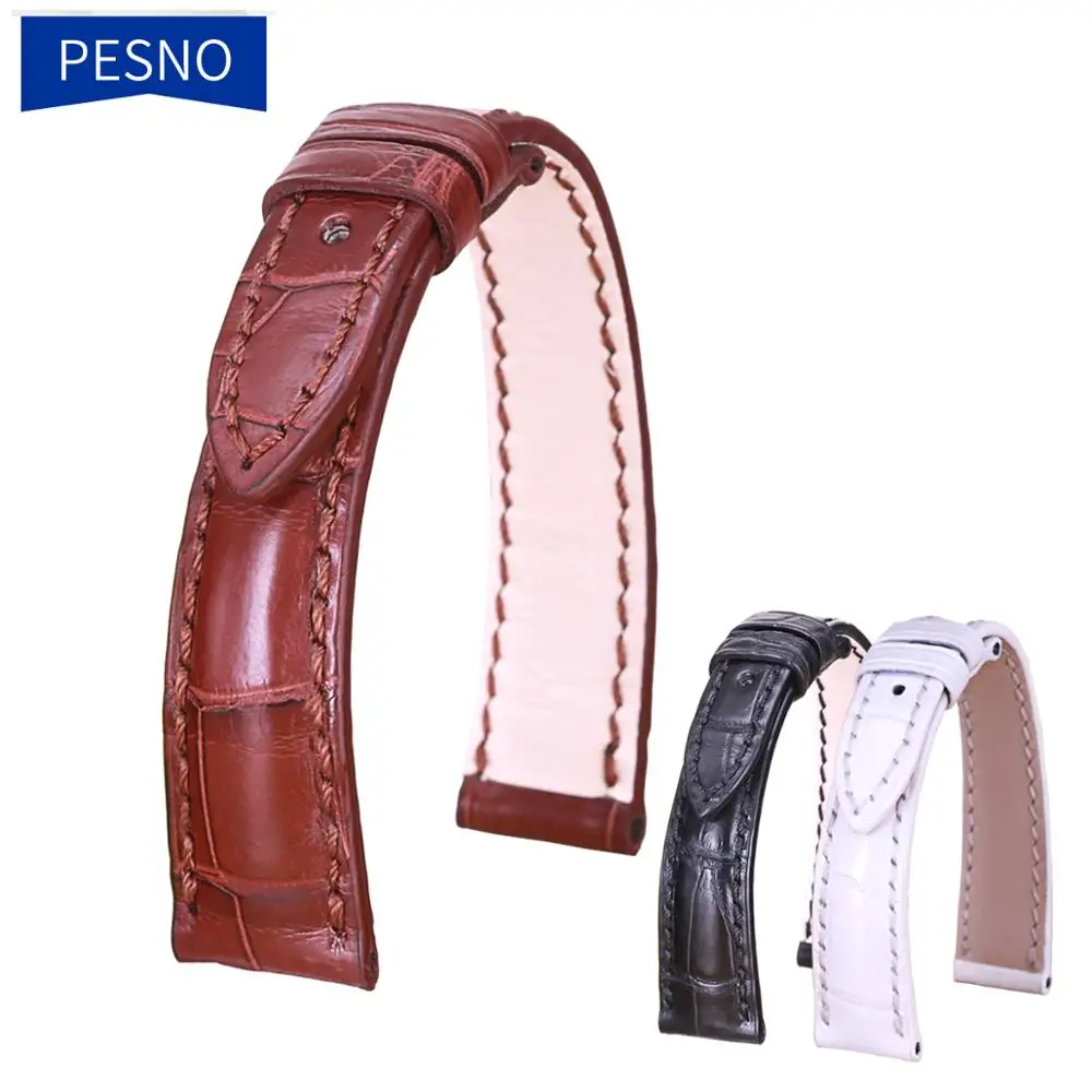 

PESNO Suitable for Blancpain Villeret Women 6102/6104/6263/3650A Alligator Skin Genuine Leather Watch Straps Wrist Watch Band