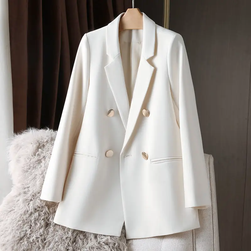 2023 Spring Autumn New Korean Loose Casual Blazers Suit Jackets Women Clothing Tops OL White Black Suit Ladies Blazer Coats D391