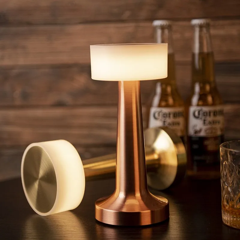 Lampada da tavolo a LED da tavolo a luce notturna da Bar retrò sensore di tocco ricaricabile ristorante Wireless caffè soggiorno Decor illuminazione nuovo