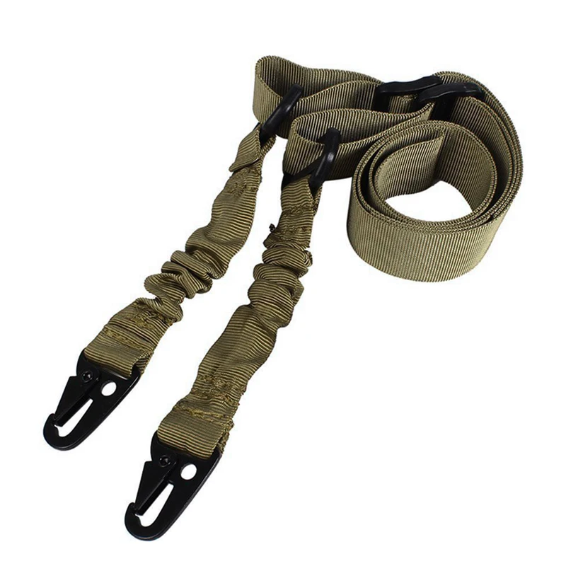 Military Tactical 2 Point Gun Sling Shoulder Strap Rifle Sling Airsoft Bungee Belt Mount Gun Rope Shooting Hunting Accessories