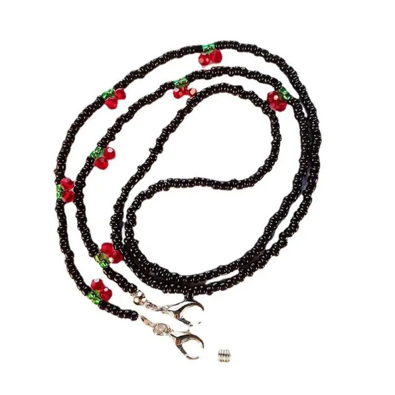 1/5PCS Glasses Chain Fashionable Minimalist Mask Accessory Versatile Mask Holder Accessory High Demand Cherry Rice Bead