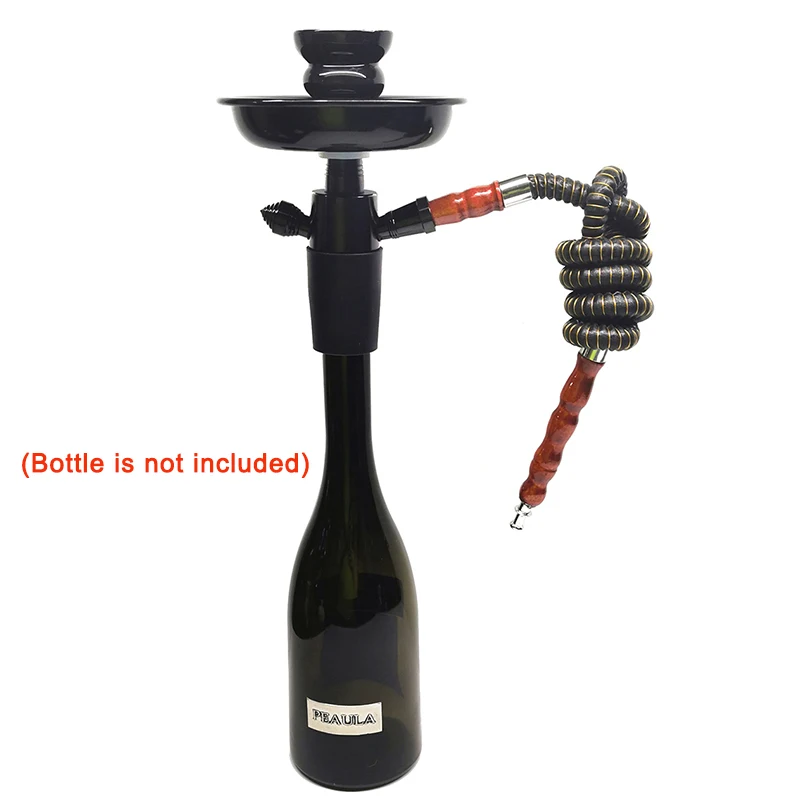 Water Pipe Smoking Bottle Stem Hookah Kit Liquor Glass Chicha Set Vodka Hookha Champagne Travel Whiskey Shicha Beer Wine Sheesha