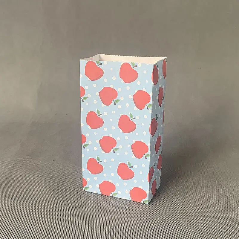 50pcs Color wave dot fruit small cosmetic paper paper bag 23x12x7.5cm gift paper bags treat bags