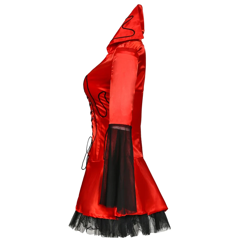 Disfraz de tutú demoníaco para mujer, vestido de fiesta de fantasía para carnaval, Halloween, Roleplay, Spooktacular, rojo y negro