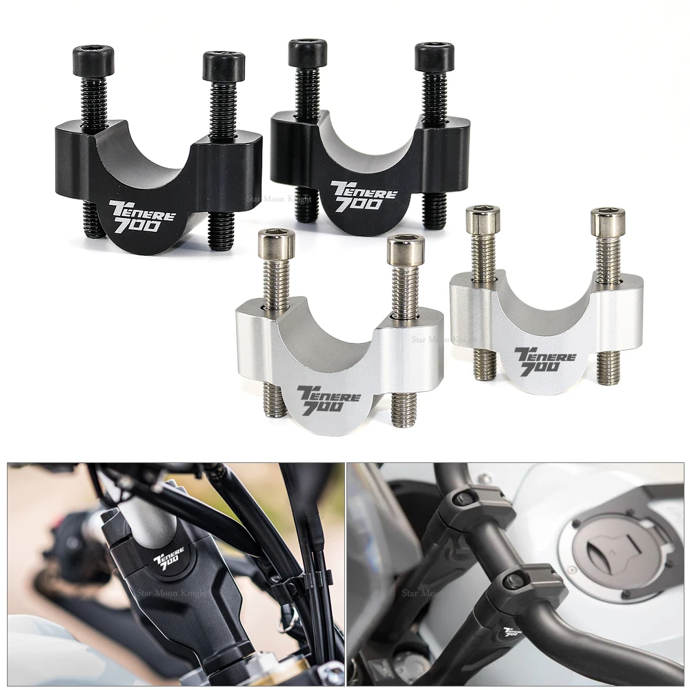 

For Yamaha Tenere 700 Tenere700 XTZ 700 XT700Z 2019 - Motorcycle Handlebar Risers Clamp Mounting Mount Riser CNC Billet Aluminum