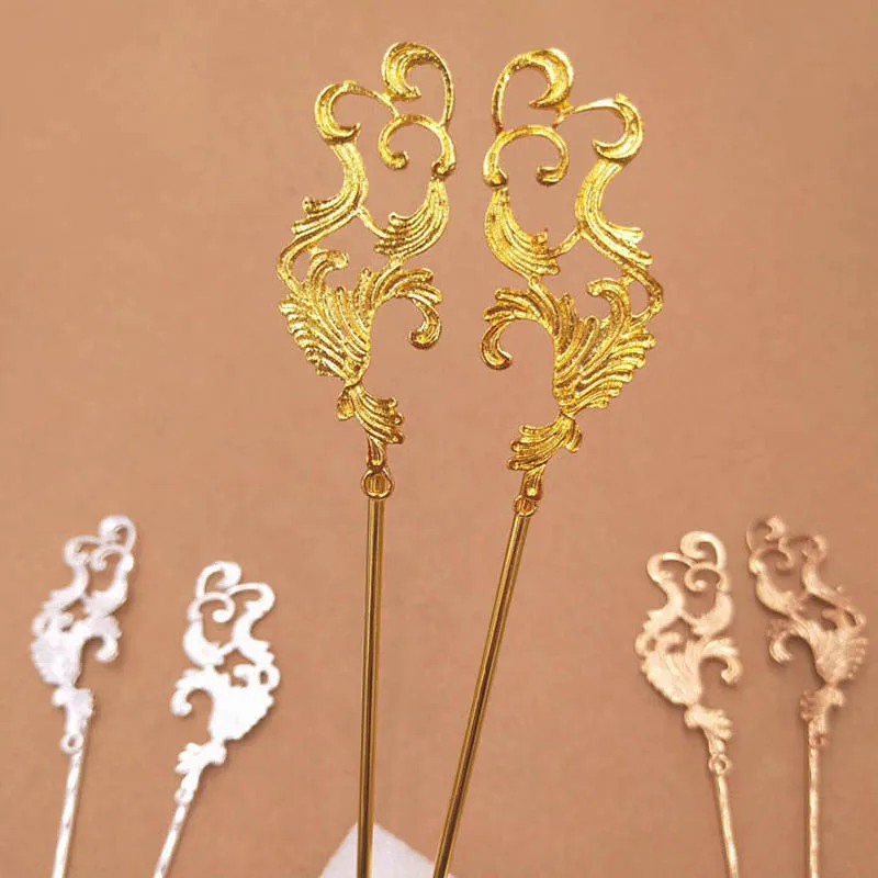 10pairs Women Metal Hairpin Flower Oriental Hair Sticks Vintage Hair Jewelry Wedding Bridal Hair Bun Tools Accessories