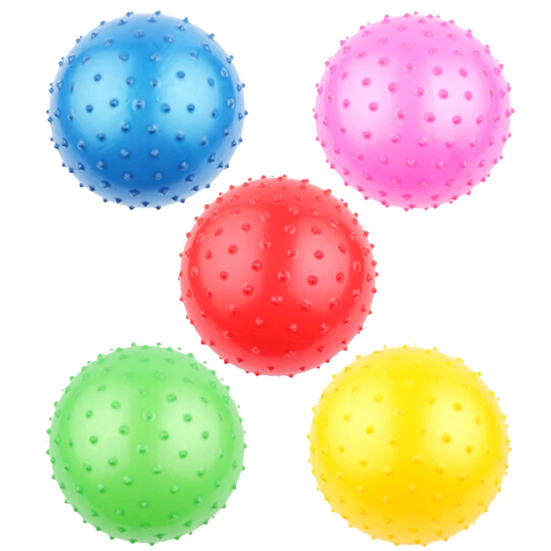 16/18/22cm Baby Soft Squeeze Bouncing Fidget Development Sensory Educational Toy Inflatable Rubber Ball for Children Infant Gift