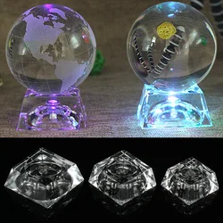 LED Crystal Ball Stand Display Holder Ball Base For Soccer Volley Ball Football Rugby Glass Sphere Stand