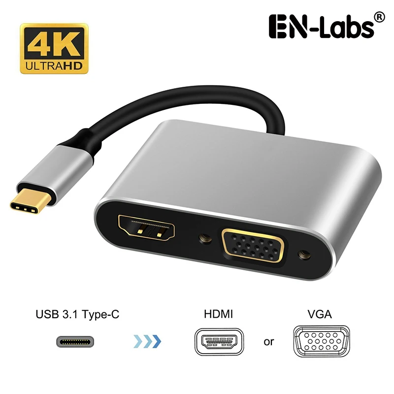 

Адаптер USB Type-C, переходник usb-c на HDMI-совместимый адаптер miniDP 4K Type C Thunderbolt 3 на VGA DVI для Macbook, ноутбука, телефона