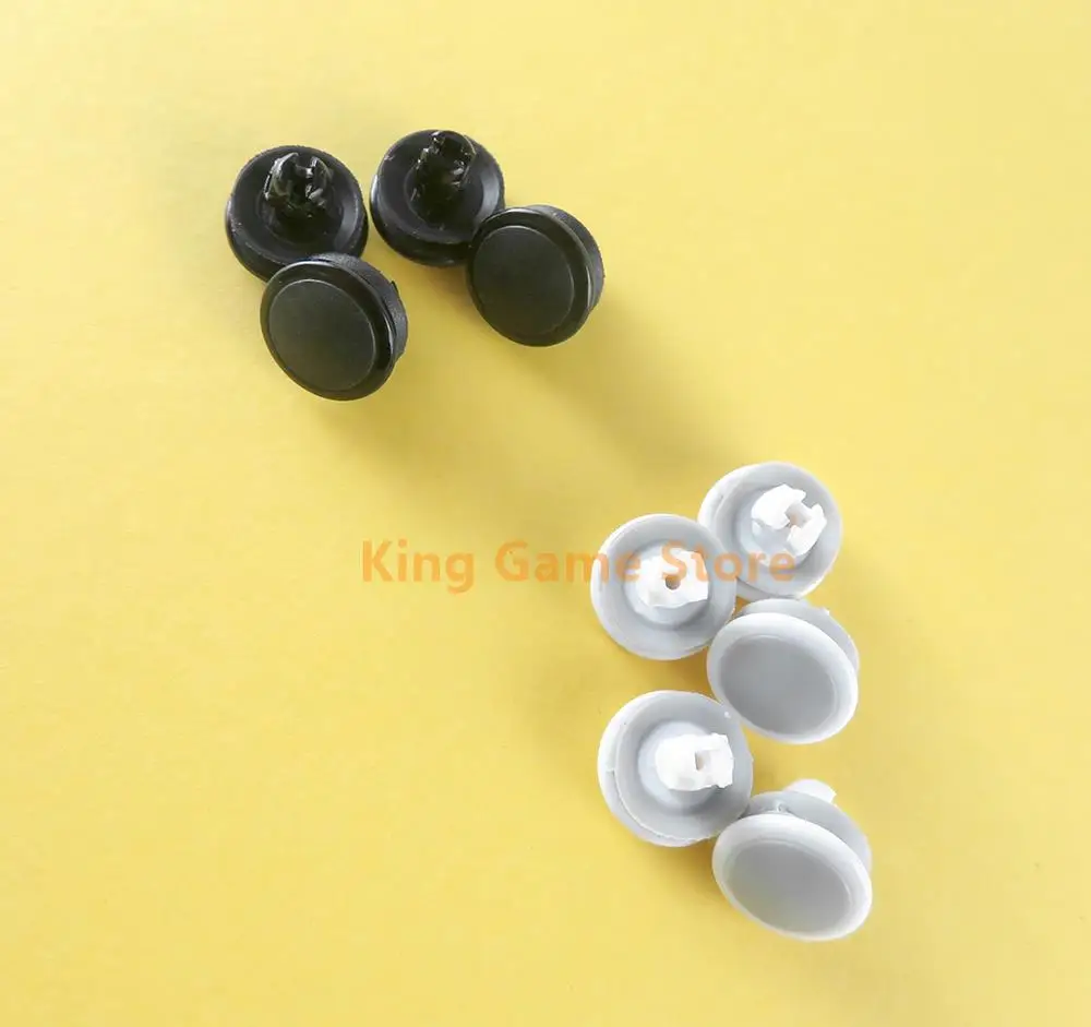 2 Buah Topi Joystick Analog 3D Putih dan Hitam untuk Tutup Rocker Joystick Tombol PSV1000 untuk Pengontrol Psvita 1000 PSV 1000