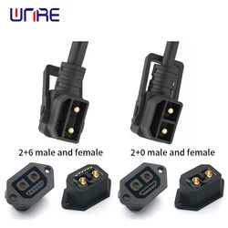 2+6 2+0 Scooter Socket Electric Bike Charging Port 49CM Cable Scooter E-BIKE Battery Connector IP67 30-50A Plug Batteries