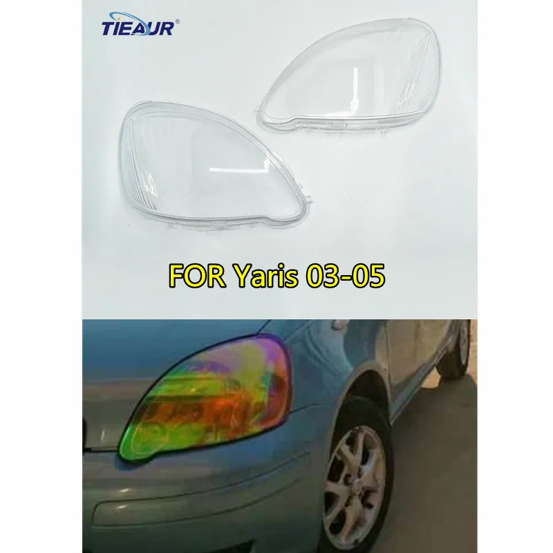 Front Left&Right Transparent Headlamp Lens Cover for YARIS 2003 2004 2005 Car Accessories Clear Shell Auto Replacement Parts