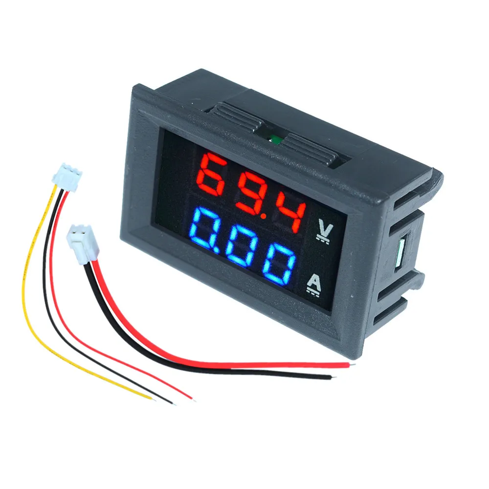 Mini Digital Car Voltmetro Amperometro DC 100V 10A 50A 100A Display A LED Panel Amp Volt Tester di Tensione di Corrente Tester rivelatore