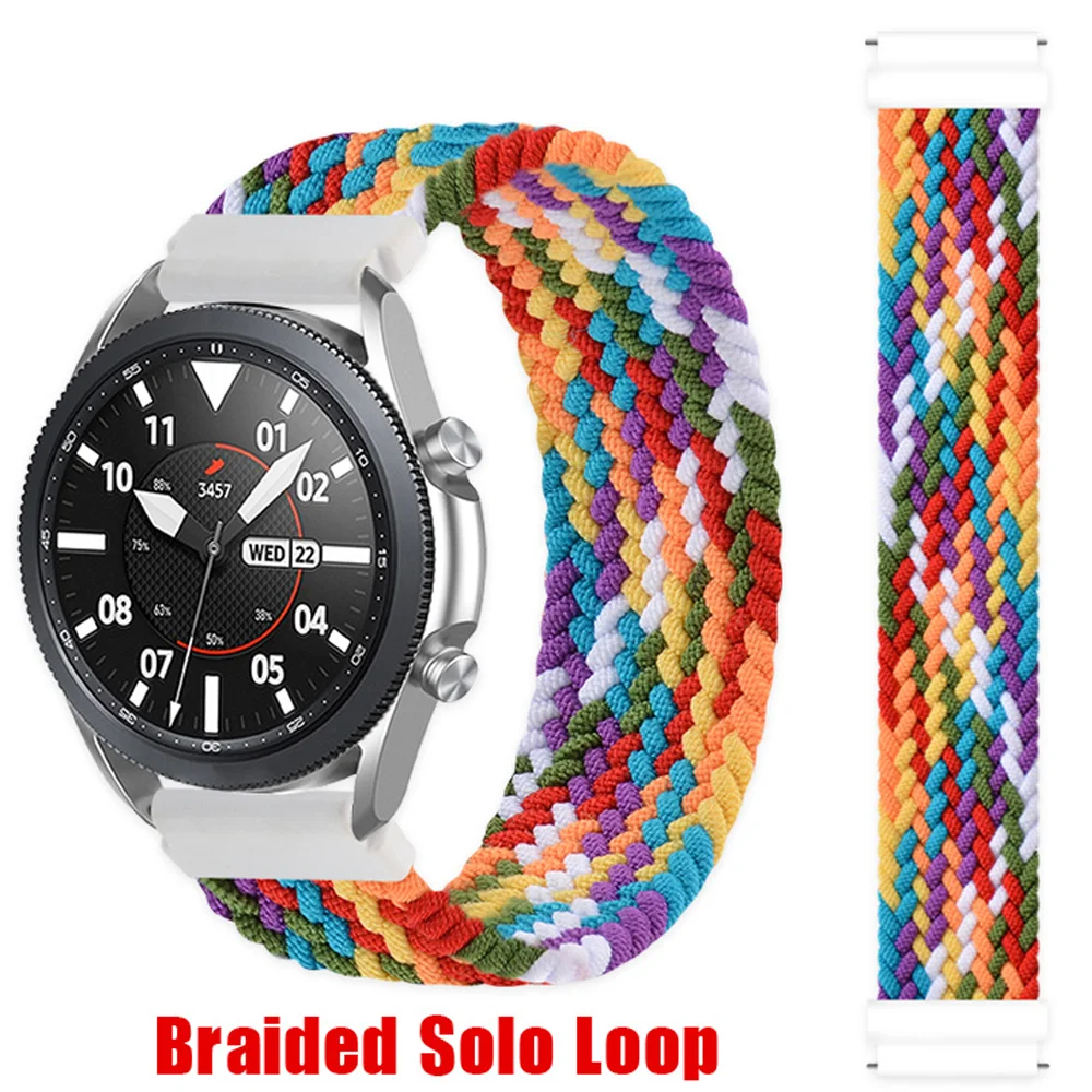 

Braided Solo Loop Band for Samsung watch 3 41mm Galaxy watch active 2/amazfit gts2/gts bracelet Huawei watch GT2/2e/Pro strap