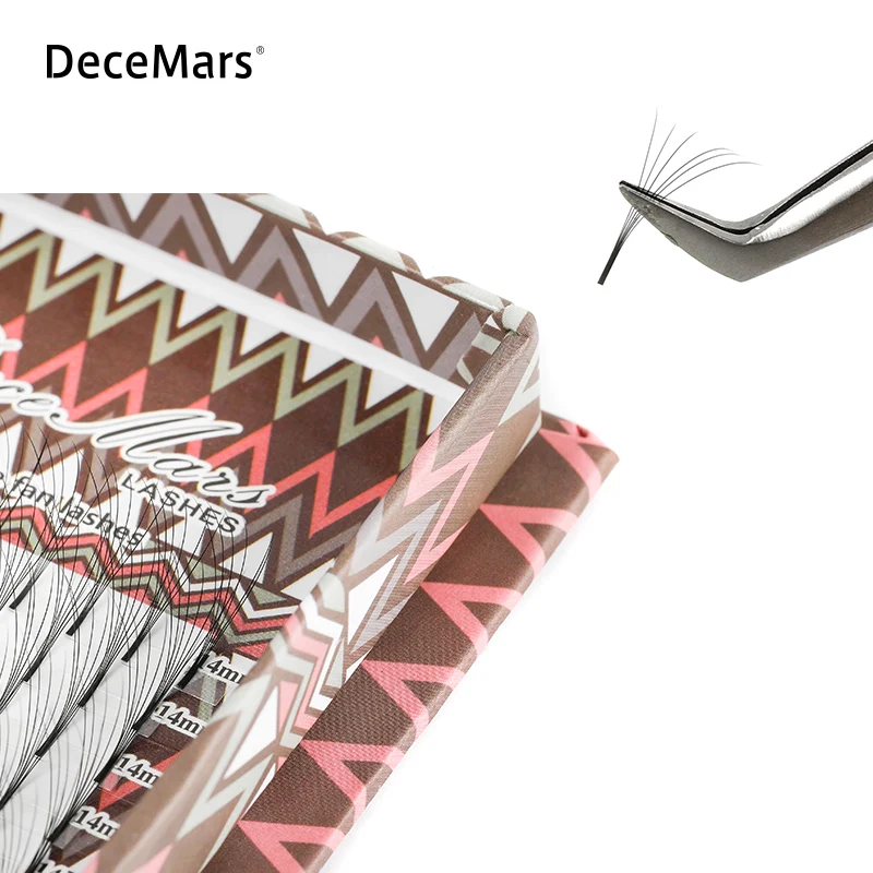 DeceMars Long Stem Pre Made Eyelash Extension 3d/4d/5d/6d Lashes 16lines